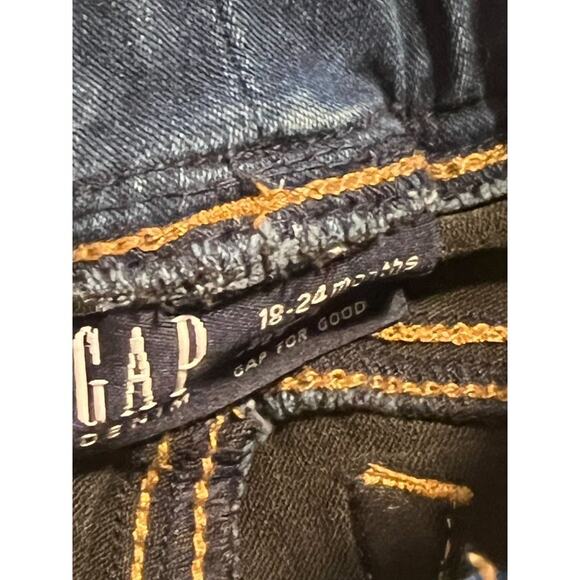 GAP Denim Jeans Infant Size 18-24 months Dark Wash Excellent very gently used co - Picture 3 of 3